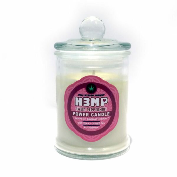 H3MP CANDLE IN JAR: PEPPERMINT