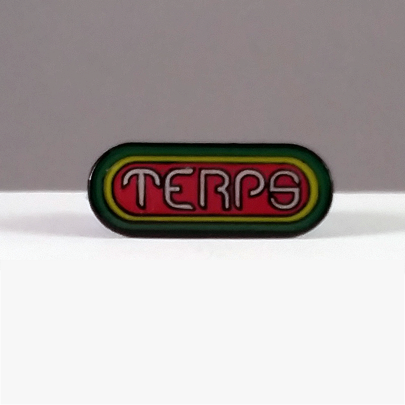 TERPS RED CENTER HAT PIN
